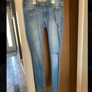 Hollister light wash ripped jeans